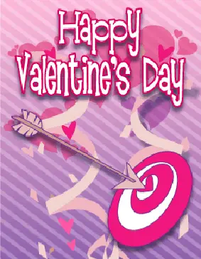 Arrow Bullseye Small valentine