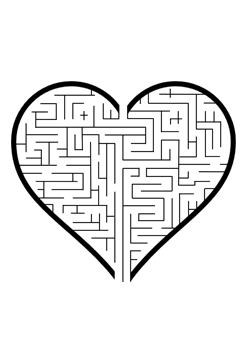 Heart Maze Valentines Puzzle valentine