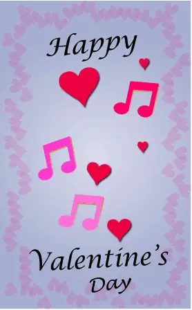 Hearts and Music valentine