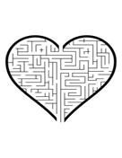 Heart Maze Valentines Puzzle valentine