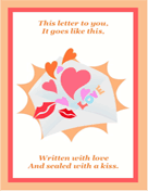 Love Letter Poem Valentines Card